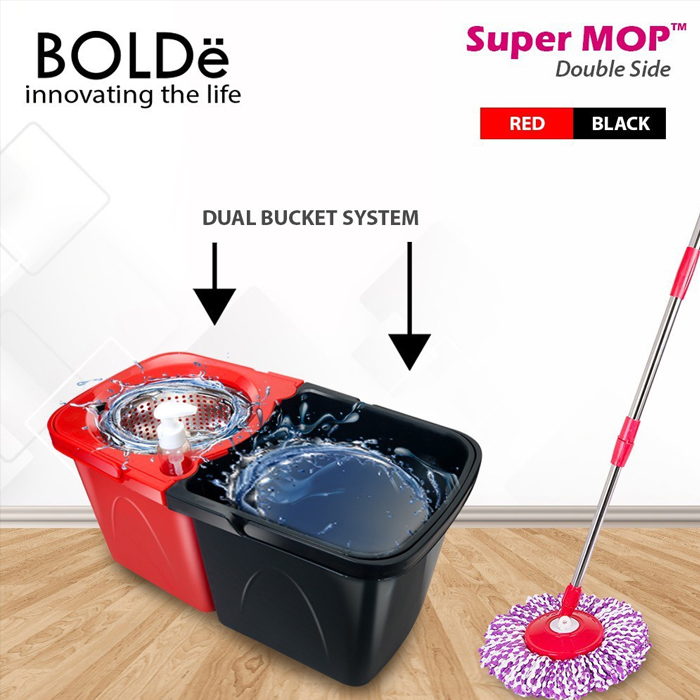 Bolde Super Mop DOUBLE SIDE Red Black
